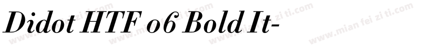 Didot HTF 06 Bold It字体转换